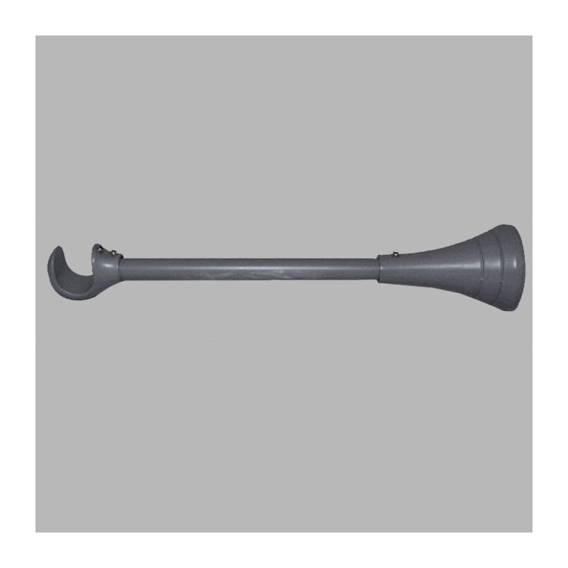 steun uitschuifbaar gordijnroede 20 mm L 11-22 cm zilver 1 st