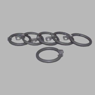 gordijnroede 20 mm ring color grey 35-40 mm 6 pcs