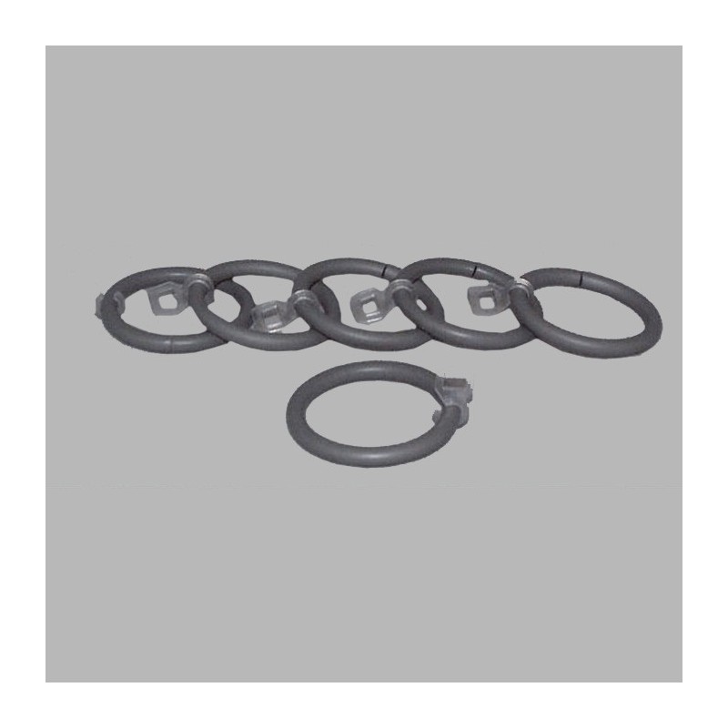gordijnroede 20 mm ring color grey 35-40 mm 6 pcs