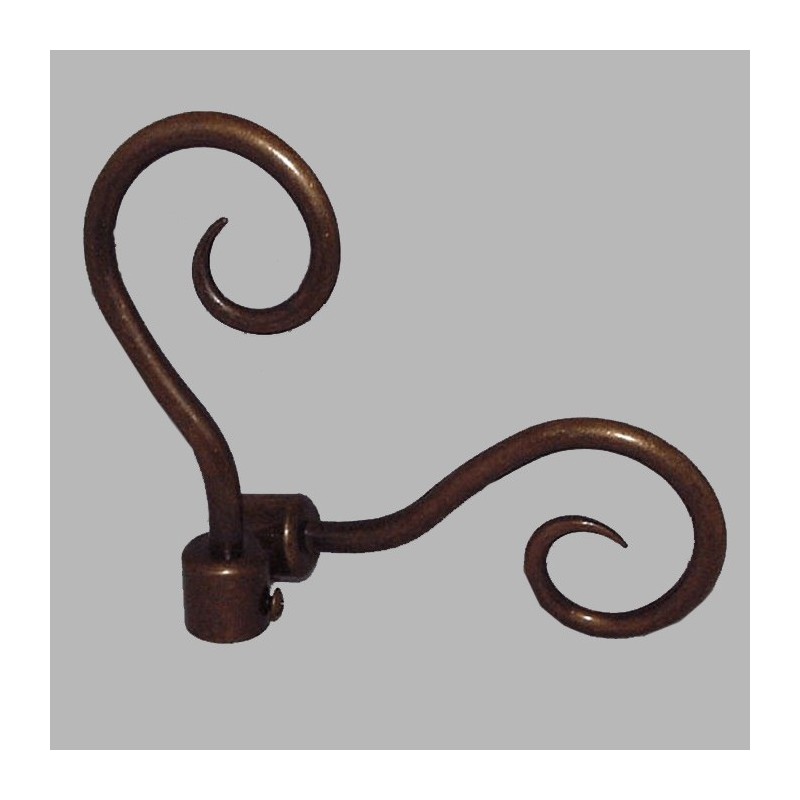 embouts curl antique tringle à rideau 20mm 2 pcs