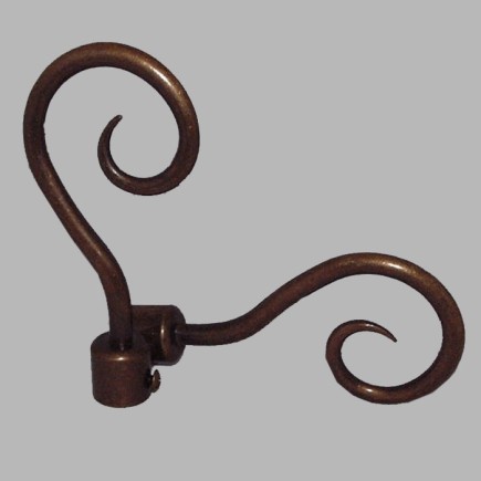 eindknoppen krul antiek gordijnroede 20 mm kleur 2 stks