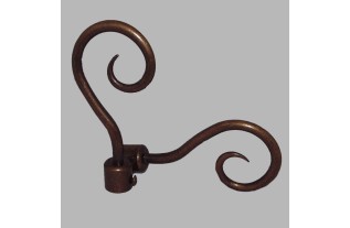 finial curl antique curtain rod 20 mm 2 pcs