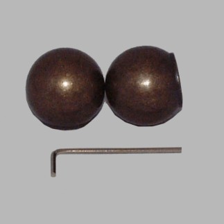 embouts bola antique tringle à rideau 20mm 2 pcs