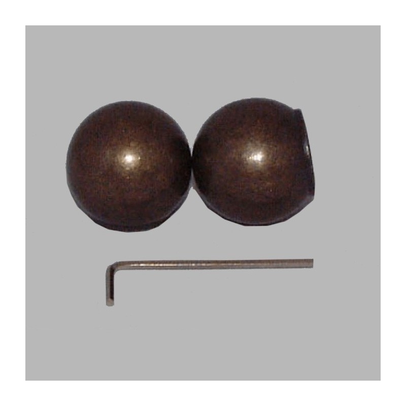 embouts bola antique tringle à rideau 20mm 2 pcs