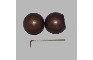 eindknoppen bola antiek gordijnroede 20 mm 2 stks