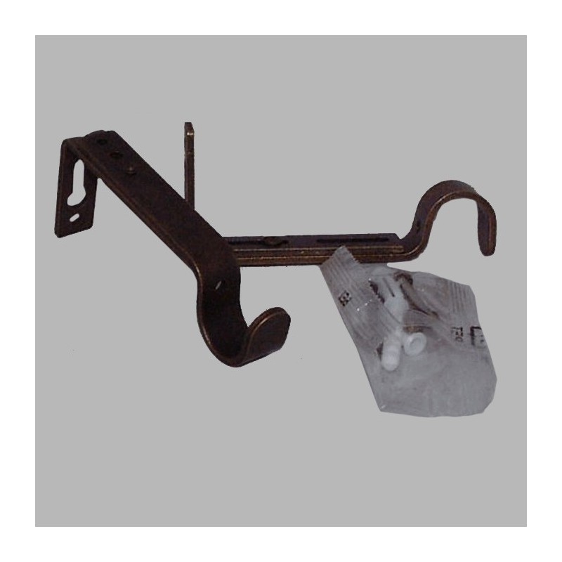 brackets extendable curtain rod 20 mm antique L 9-14 cm per 2 piece