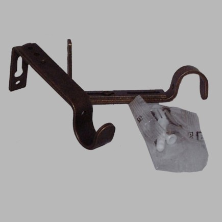 supports extensibles tringle à rideau 20mm antique L 9-14cm par 2  pièce