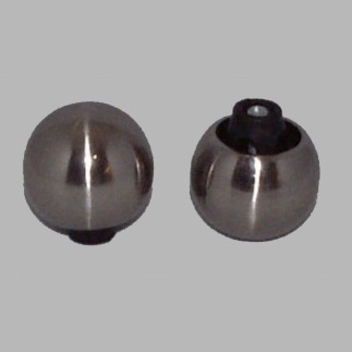 eindknoppen bol gordijnroede 20mm kleur geborsteld nikkel 2 st