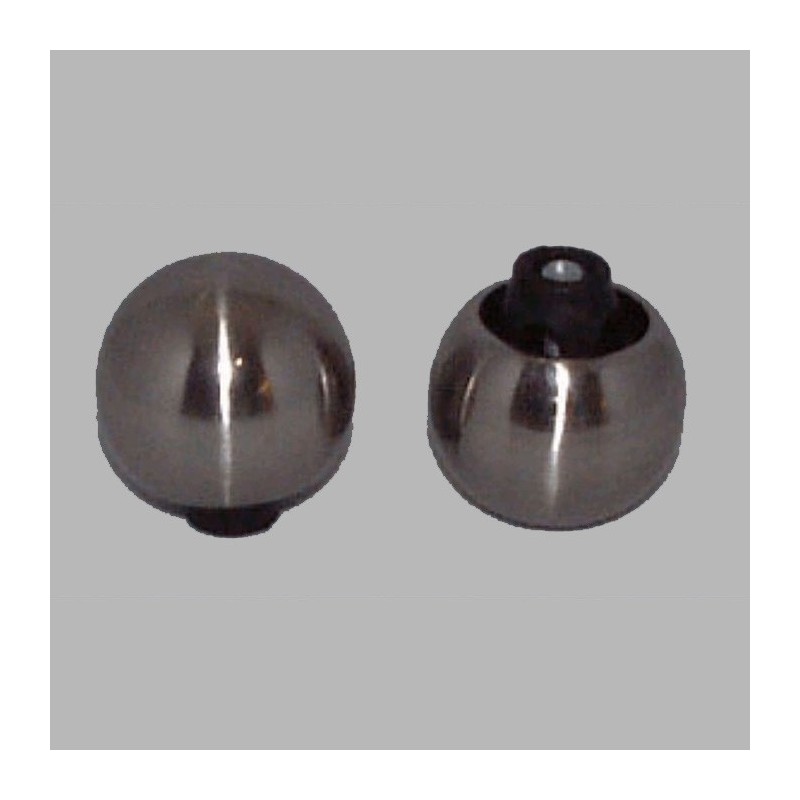 finial bol curtain rods 20 mm color brushed nickel 2 pcs