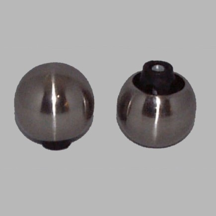 embouts bol tringle à rideau 20mm couleur nickel brossé 2 pcs