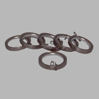 curtain rods 20 mm ring 35-40 mm color brushed nickel 6 pcs
