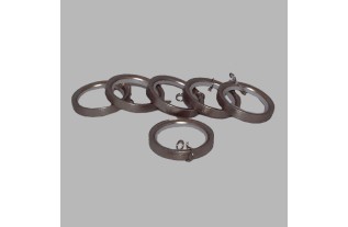 anneaux tringle à rideau 20 mm 35-40 mm couleur nickel brossé 6 pcs