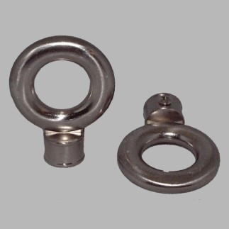 finial ring curtain rods 20 mm color brushed nickel 2 pcs