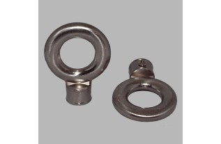 finial ring curtain rods 20 mm color brushed nickel 2 pcs