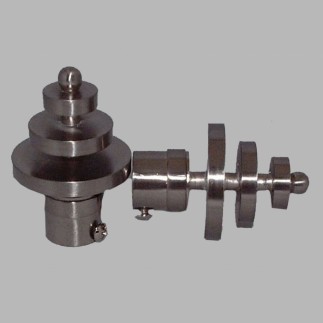 finial pyramide curtain rods 20 mm color brushed nickel 2 pcs