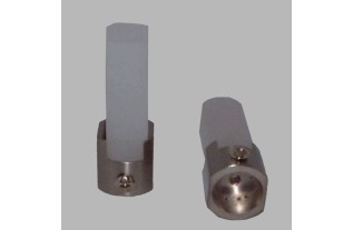 finial oval curtain rods 20 mm color brushed nickel 2 pcs