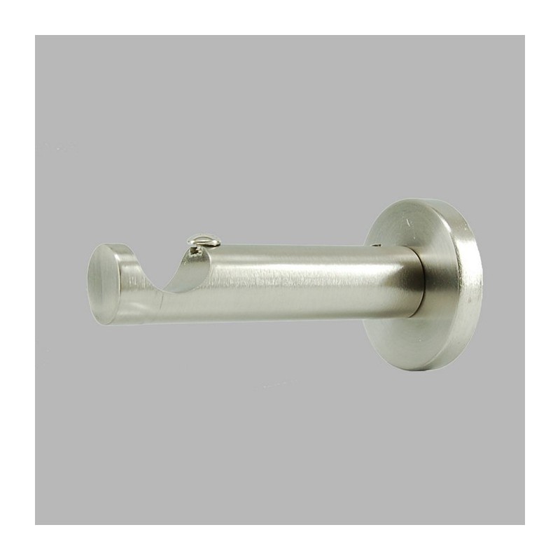 brackets lay-on curtain rod 20 mm color brushed nickel 9 cm
