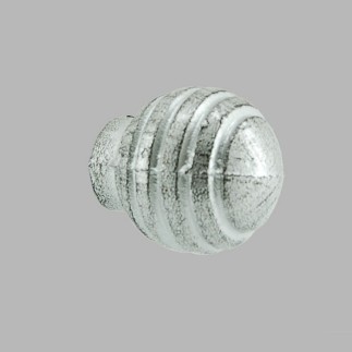 eindknop strie gordijnroede 20 mm zwart grijs 5 x 5 cm