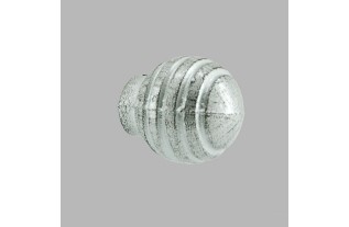 eindknop strie gordijnroede 20 mm zwart grijs 5 x 5 cm