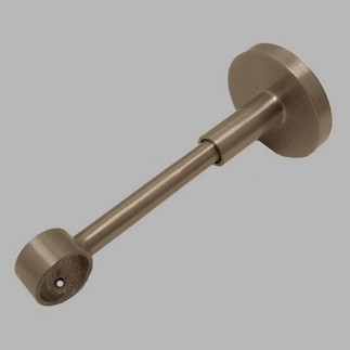 muursteun gordijnroede 20 mm RVS mat Lengte 12 cm per stuk