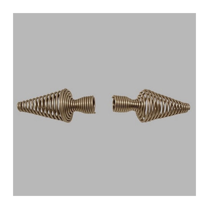 eindknop veer punt gordijnroede 20 mm RVS mat L 12 cm