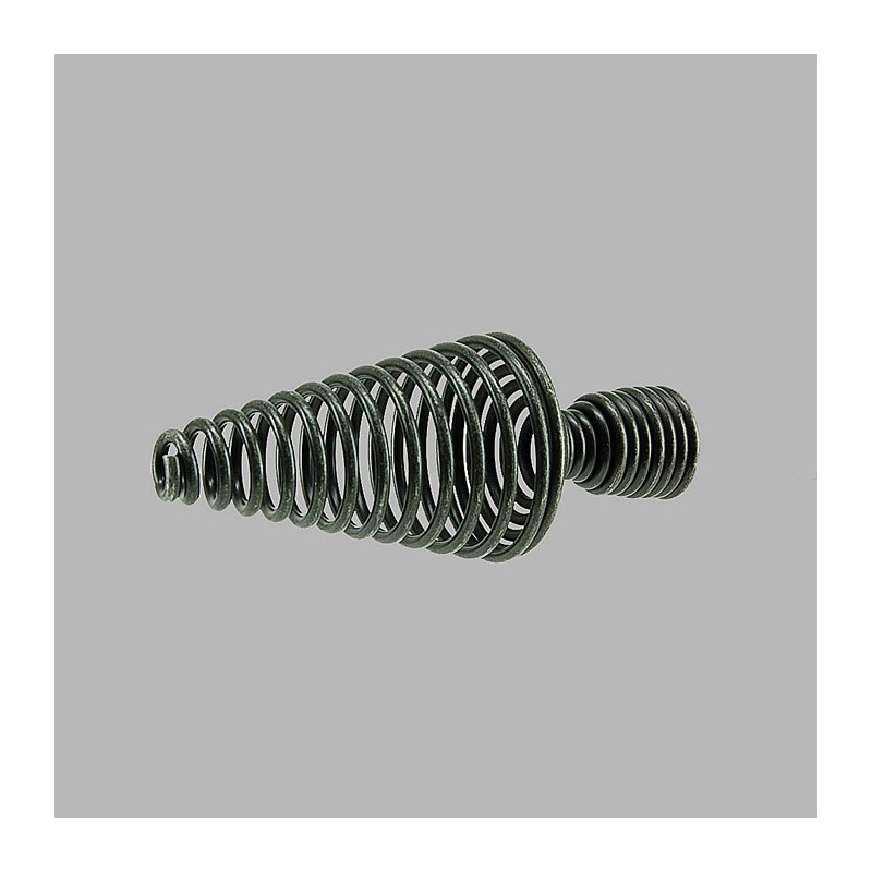 finial spiral point old anthracite curtain rods 20 mm L 12 cm