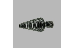 embout point spirale anthracite tringle à rideau 20 mm L 12 cm