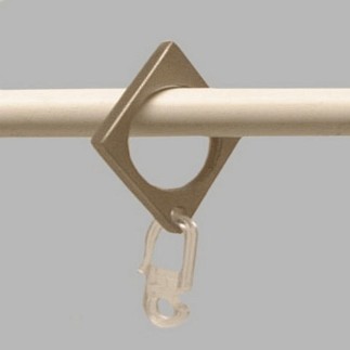 gordijnroede 20 mm ring ruit RVS mat 25 mm 10 stuks