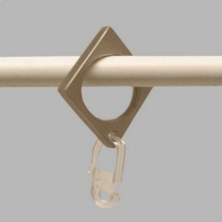 anneaux de tringle à rideau losange acier inox mat 25 mm 10 pcs