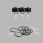 Anneaux de tringle à rideau 20 mm anthracite 25 mm 10 pcs