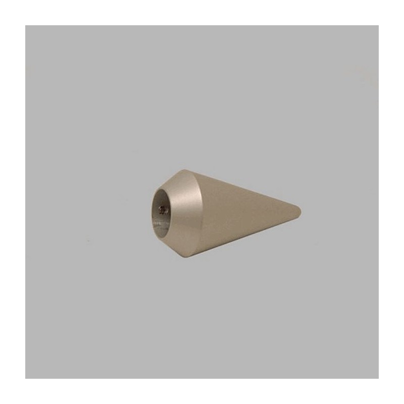 embout Cône tringle à rideau 20 mm couleur argent 1 pc
