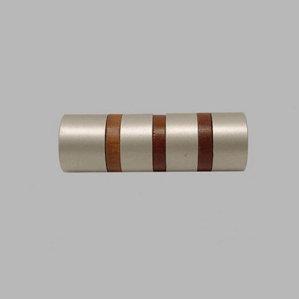 embout cylindre tringle à rideau 20 mm argent et bois
