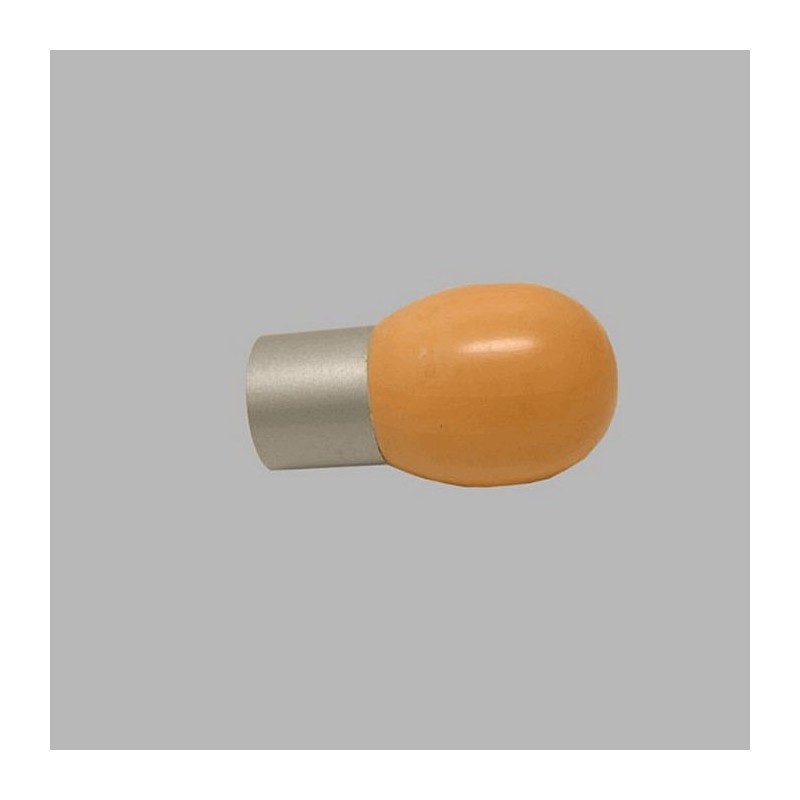 embout bol métal bois de bouleau tringle à rideau 20mm long 60mm