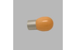 eindknop bol metaal berkenhout gordijnroede 20 mm lengte 60 mm