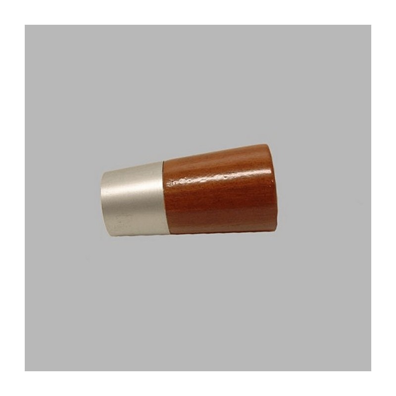 embout métal bois de teck tringle à rideau 20mm longueur 60 mm embout métal bois de teck tringle à rideau 20mm longueur 60 mm