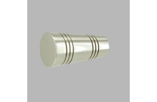 eindknop Apollo gordijnroede 20 mm kleur geborsteld nikkel 2 stks