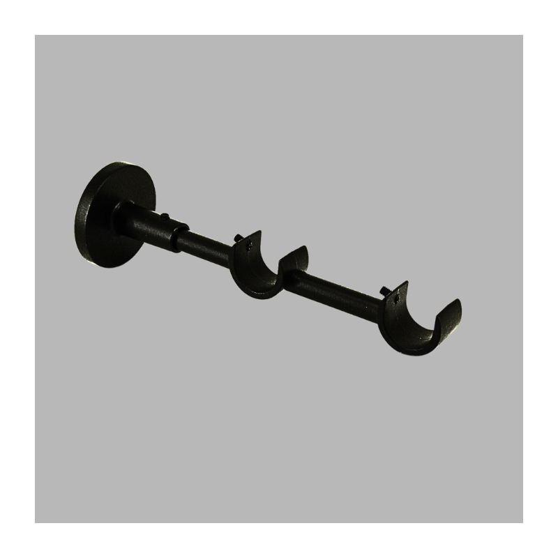 bracketst for double curtain rod of 20 mm color black length 16.5 cm per piece bracketst for double curtain rod of 20 mm color black length 16.5 cm per piece