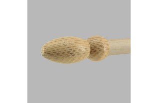 eindknop apart wit gebeitst hout 28 mm