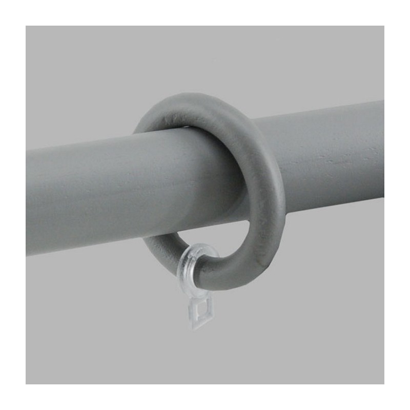 curtain rod rings of wood grey 55 x 40 mm 6 pcs