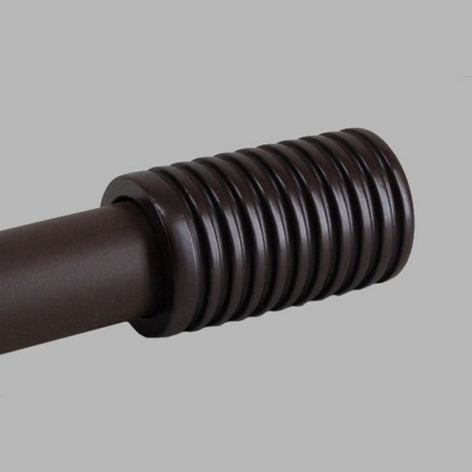 eindknop sonico houten gordijnroede 28 mm kleur ciocco