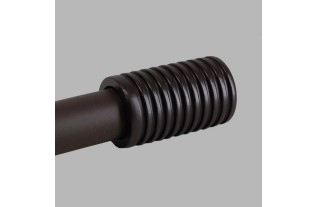 finials sonico wooden curtain rod 28 mm color ciocco