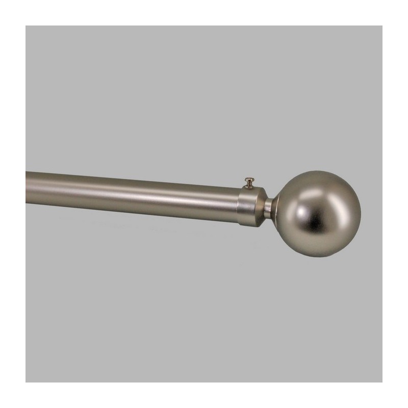 eindknop Mando chroom mat gordijnroede 28 mm per stuk