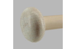 button disk lime white wood curtain rod 28 mm