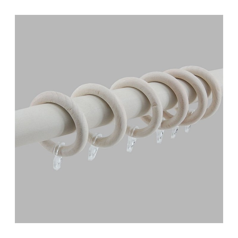 anneaux tringle à rideaux en bois chaux blanche 55 x 40 mm 6 pcs anneaux tringle à rideaux en bois chaux blanche 55 x 40 mm 6 pcs