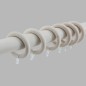 curtain rod rings of wood lime white 55 x 40 mm 6 pcs