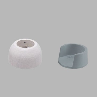 naissance en bois blanc de chaux tringle à rideaux 28 mm 2 pcs