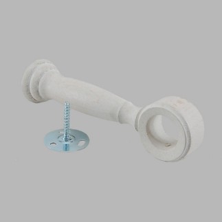 Wall Mount brackets closed lime white curtain rod 28 mm 2 pcs