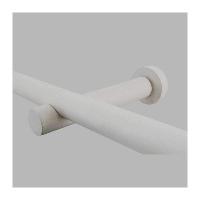 Support en bois ouvert blanche tringle à rideaux 28 mm 2 pcs Support en bois ouvert blanche tringle à rideaux 28 mm 2 pcs