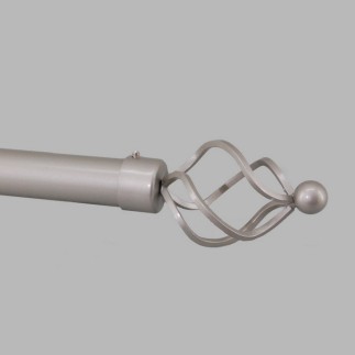 finials cage curtain rod 28 mm champagne metal per piece