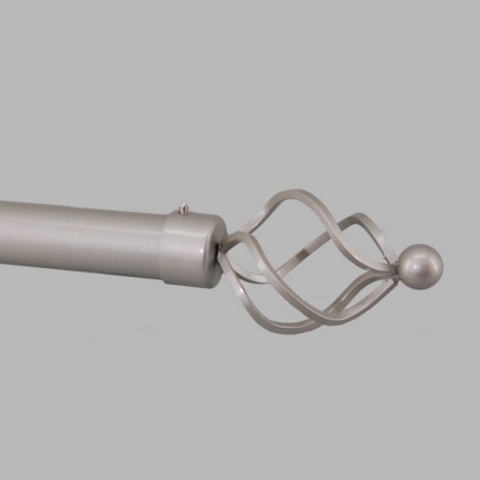 finials cage curtain rod 28 mm champagne metal per piece